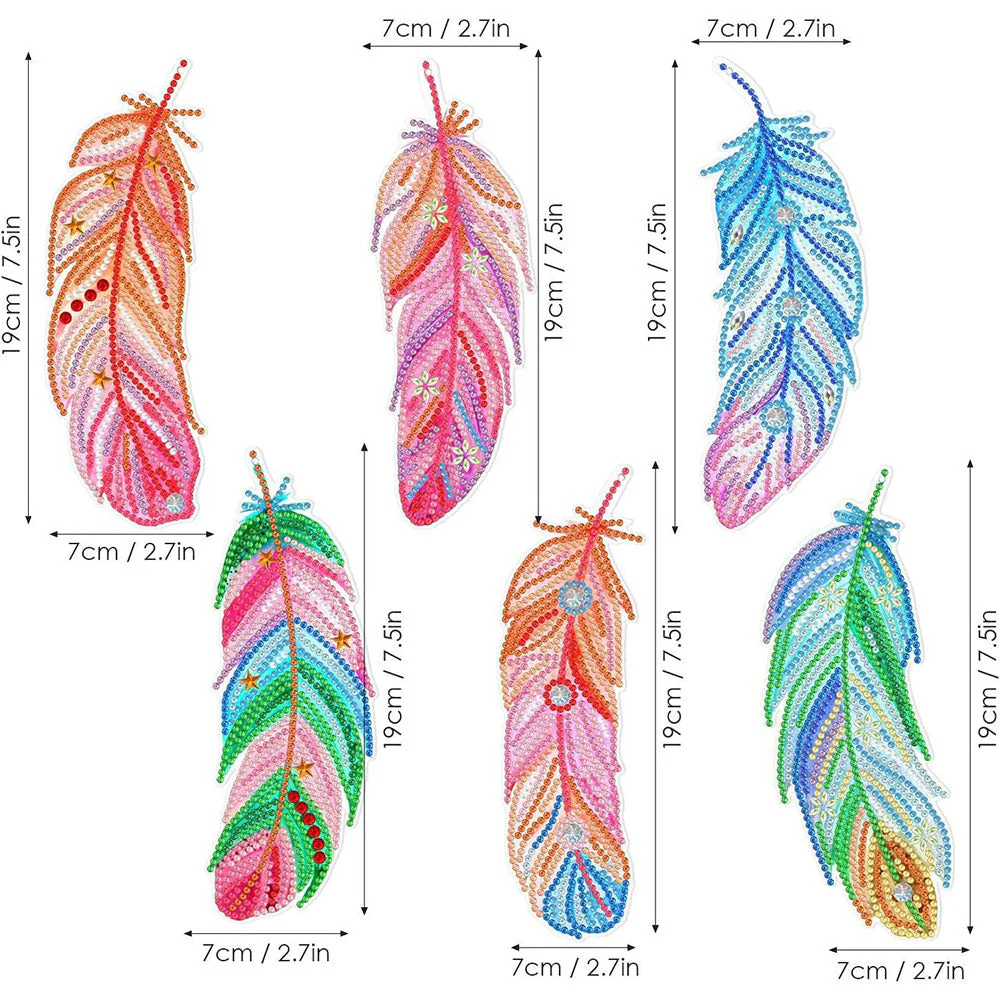 Diamond Painting 6x Bookmark with Feather - Image 6
