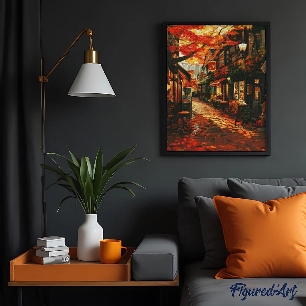 Diamond Painting - Autumn Café Street - Image 2