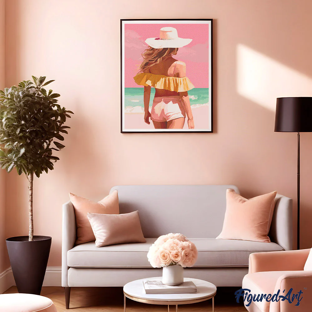 Diamond Painting - Beauty by the Sea 40x50cm canvas already framed - Image 2