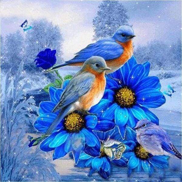 Diamond Painting - Blue Birds