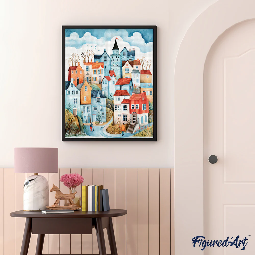 Diamond Painting - Blue Enchanted Village - Image 2