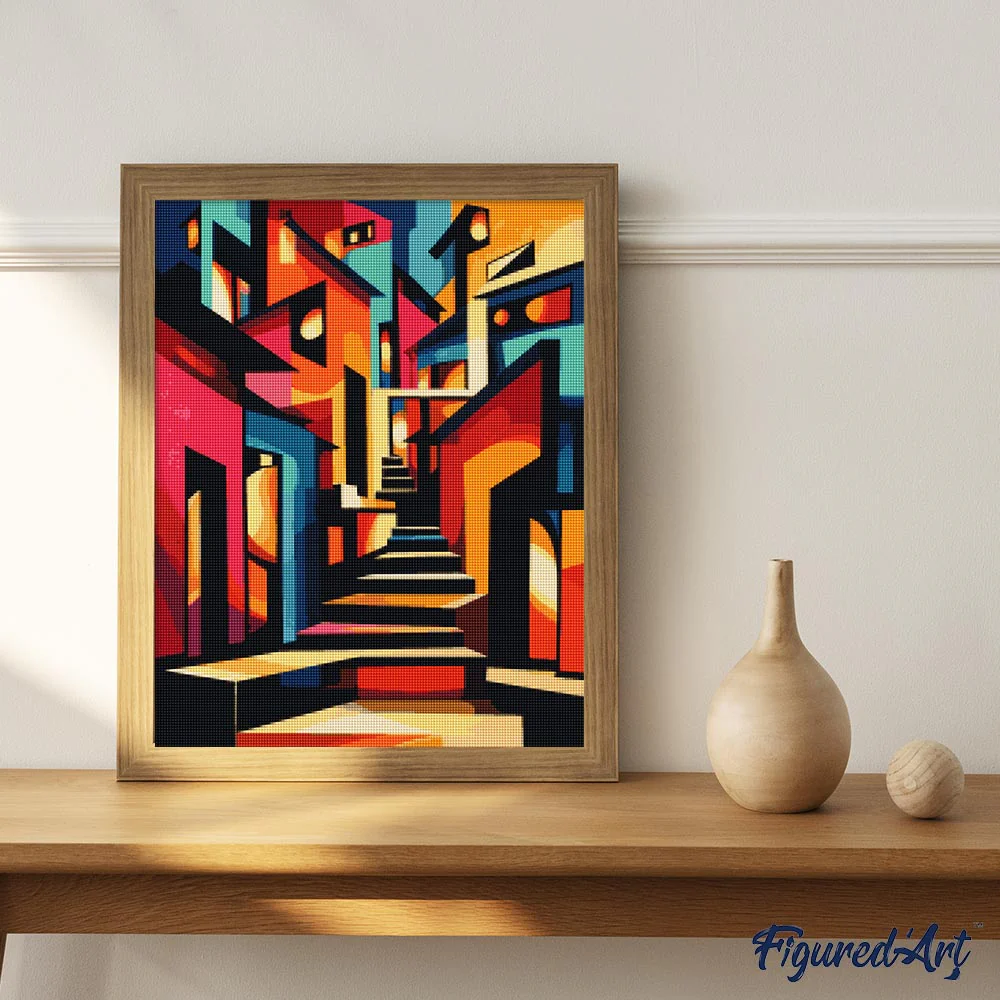 Diamond Painting - Bold Abstract Alleyway - Image 3