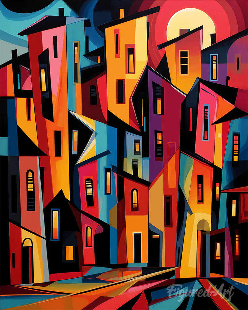 Diamond Painting - Bold Abstract Buildings