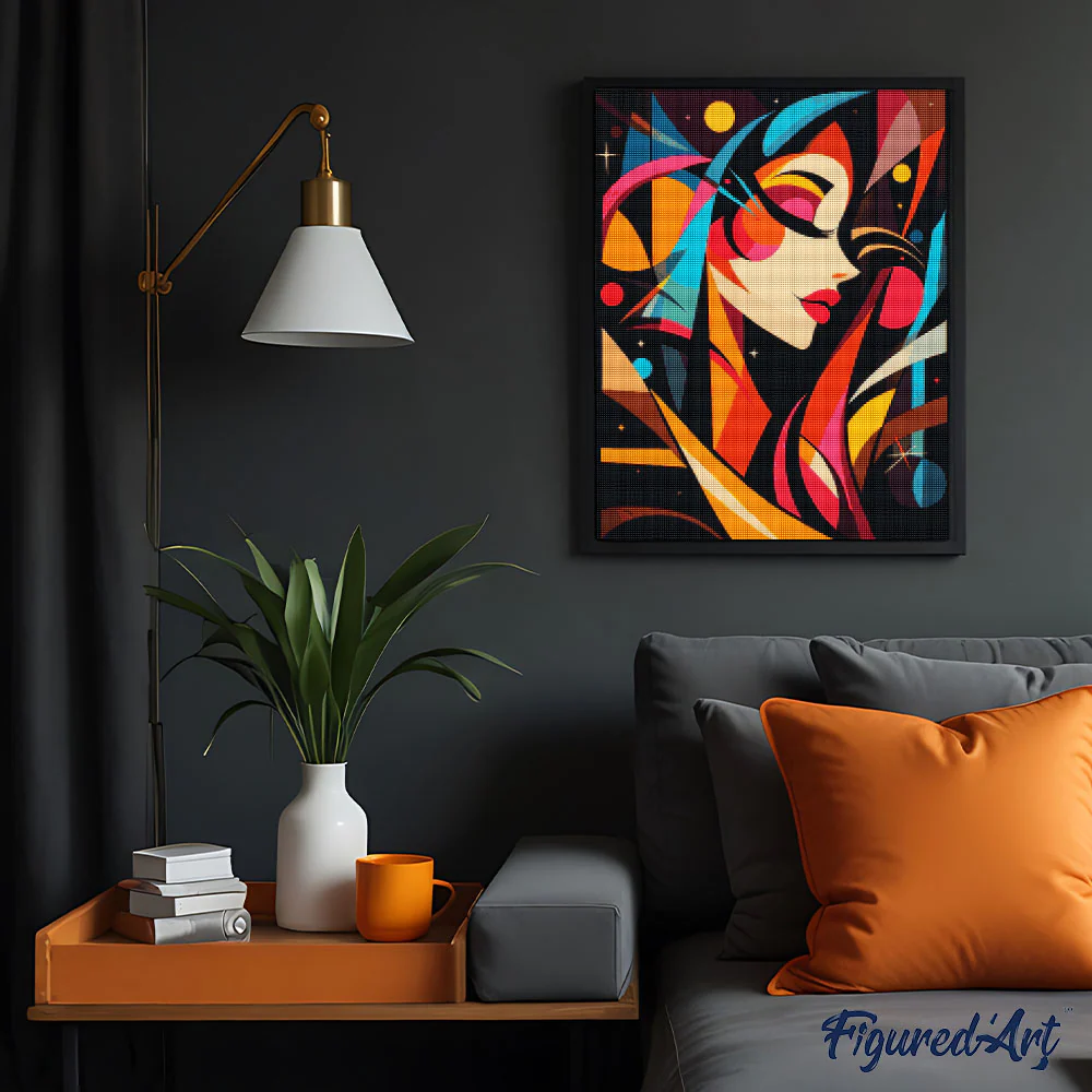 Diamond Painting - Bold Abstract Cosmic Girl - Image 3