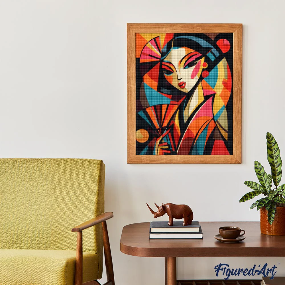 Diamond Painting - Bold Abstract Geisha - Image 3