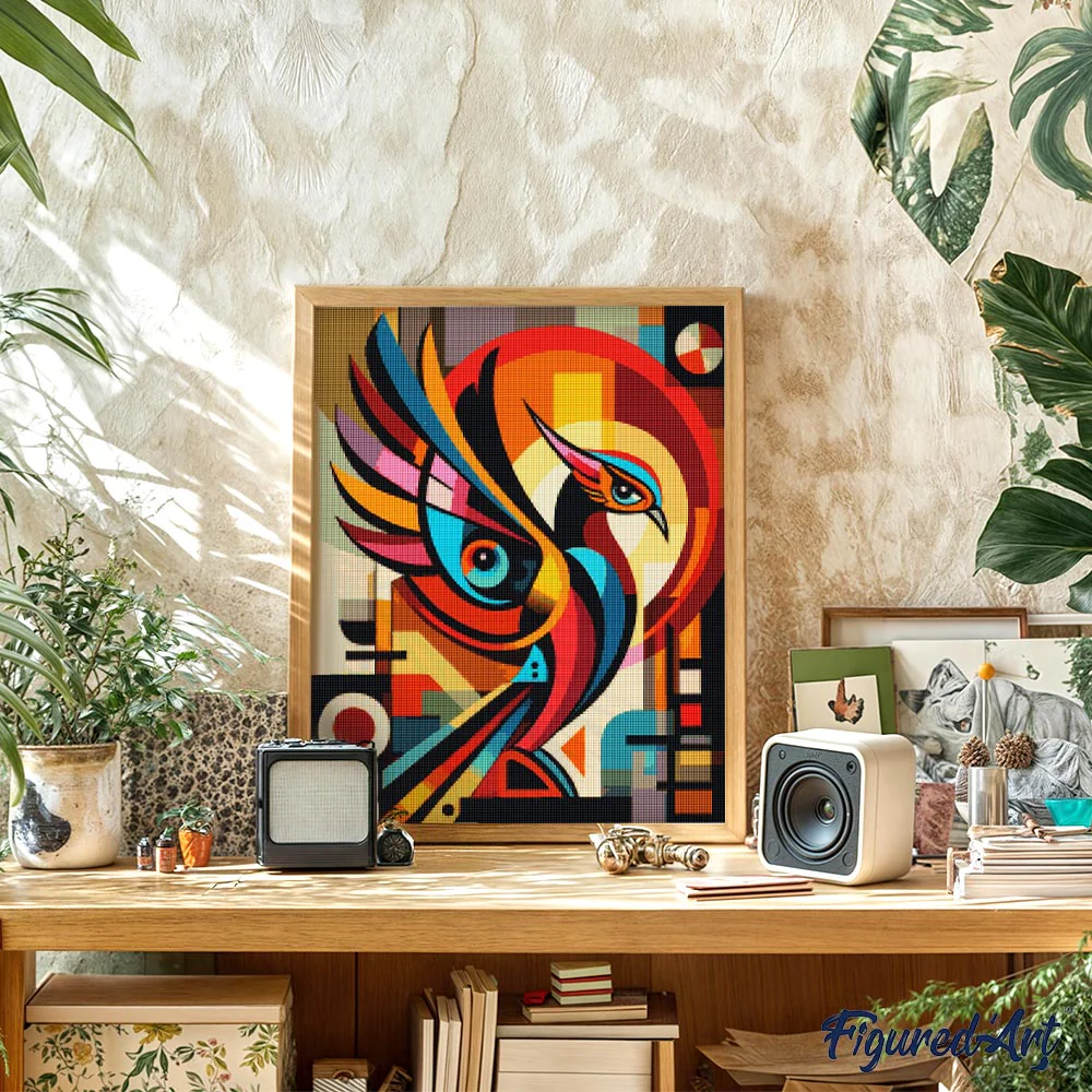 Diamond Painting - Bold Abstract Phoenix - Image 3