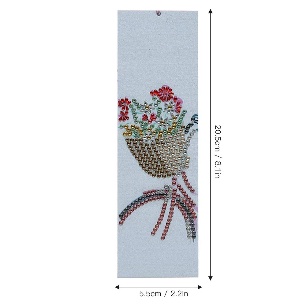 Diamond Painting Bookmark Bicycle Basket with Flowers - Image 5