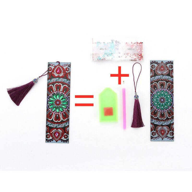 Diamond Painting Bookmark Flower with Heart - Image 6
