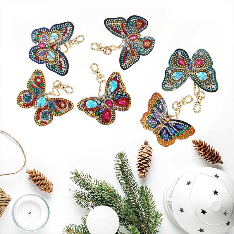Diamond Painting Butterfly Pendant Set of 6 - Image 4