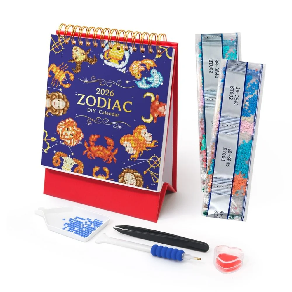 Diamond Painting Calendar 2026 - Zodiac Signs