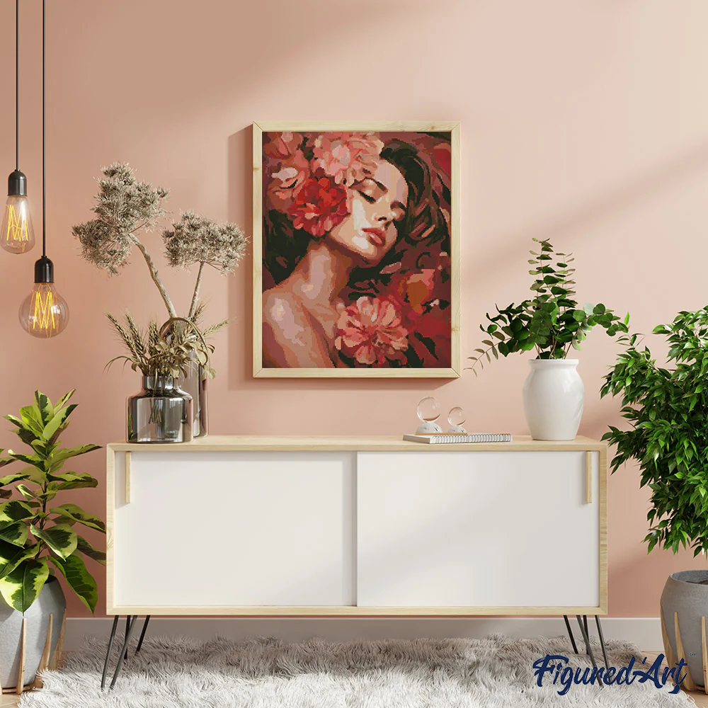 Diamond Painting - Camellias Sleeping Beauty - Image 2