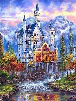 Diamond Painting - Castle in the Mountains
