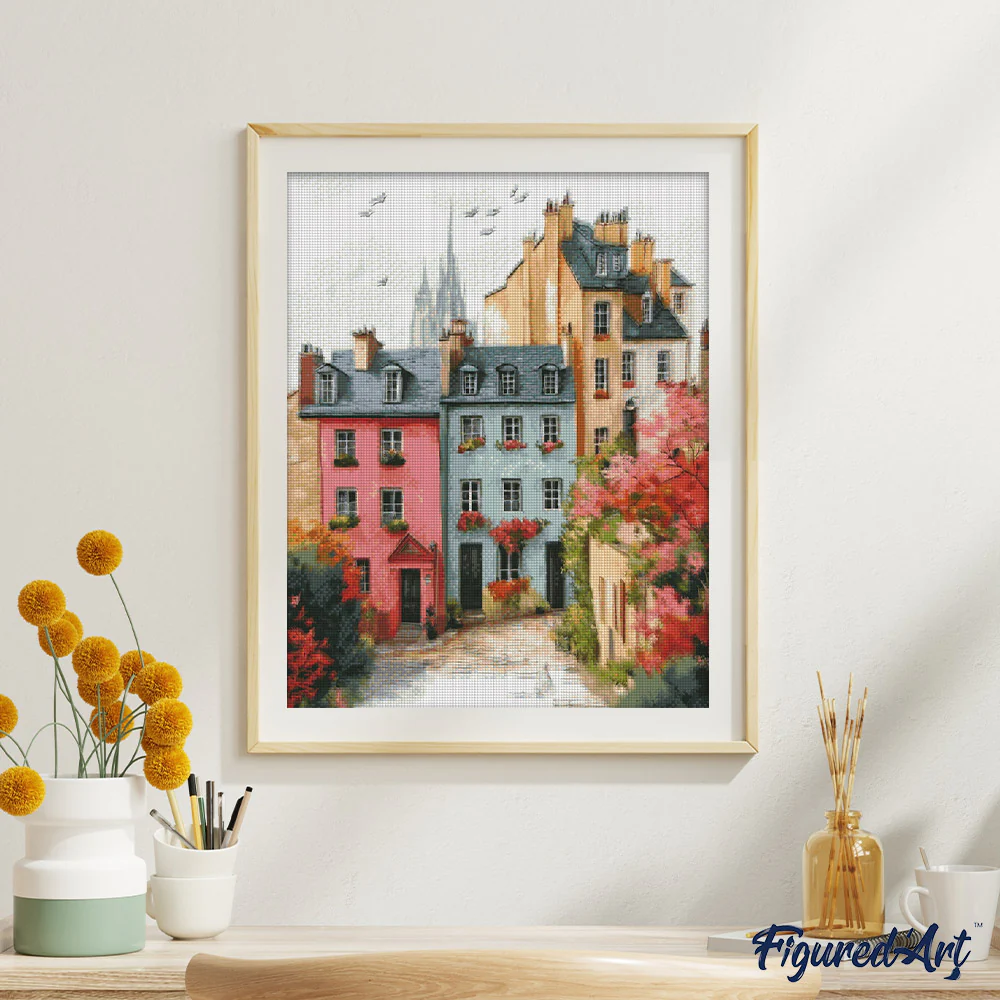 Diamond Painting - Colourful Old Town - Image 2