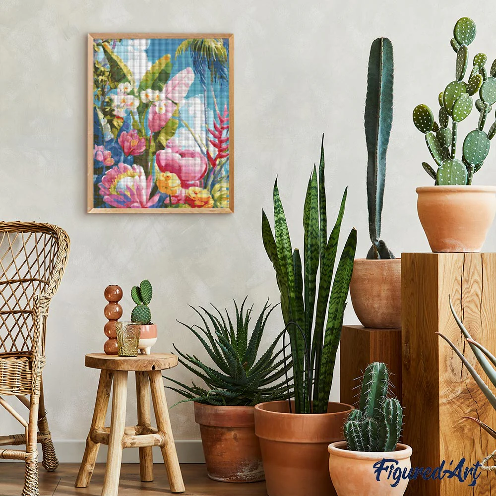 Diamond Painting - Colourful Tropical Garden - Image 2