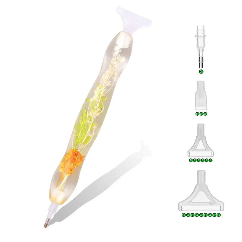 Diamond Painting Ergonomic Premium Pen Green Orange Plants