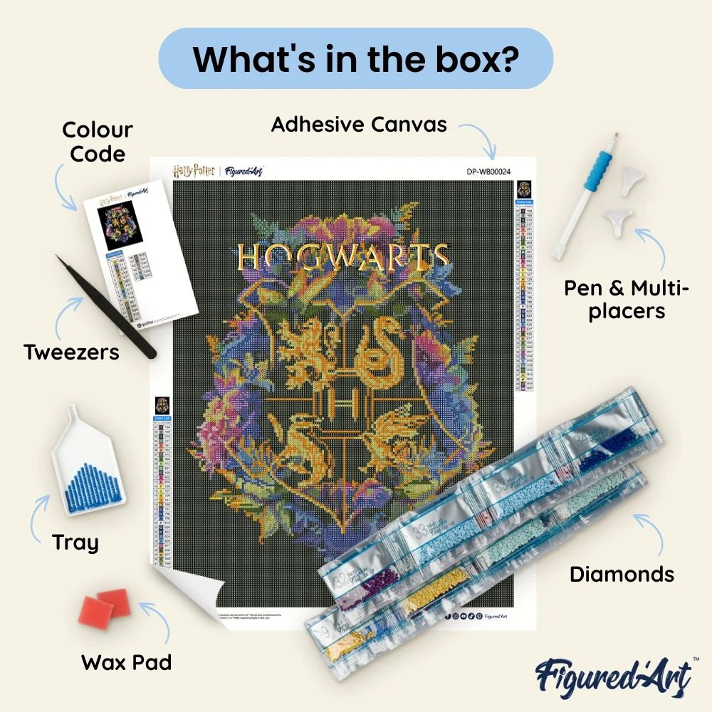 Diamond Painting - Floral Hogwarts Crest - Image 5