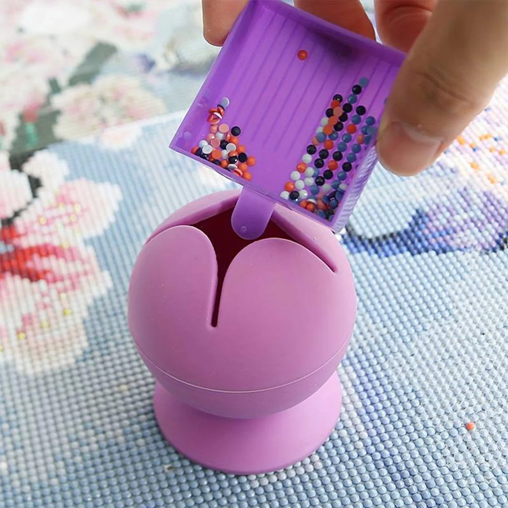 Diamond Painting Gem Tulip Mini Trash Can in 4 Colors - Image 3