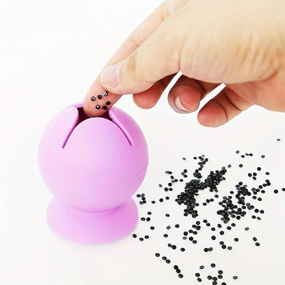 Diamond Painting Gem Tulip Mini Trash Can in 4 Colors - Image 4