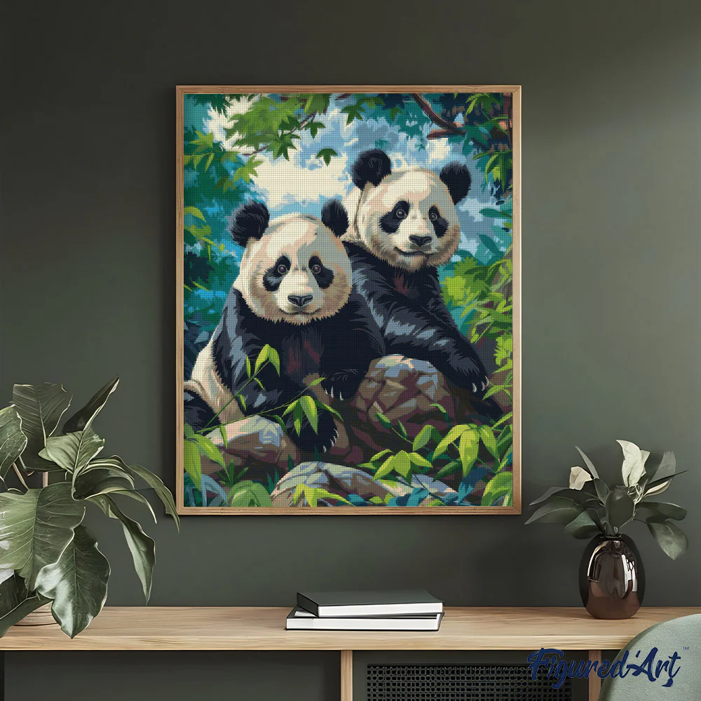 Diamond Painting - Giant Panda Twins - Image 2