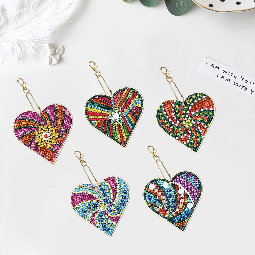 Diamond Painting Heart Pendant 5 Piece Set 2 - Image 2