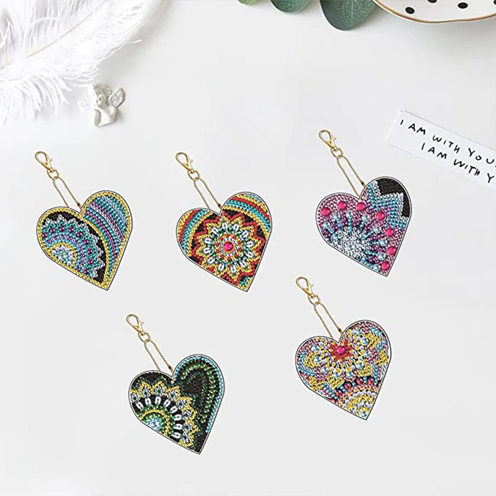 Diamond Painting Heart Pendant 5-piece Set 3 - Image 3