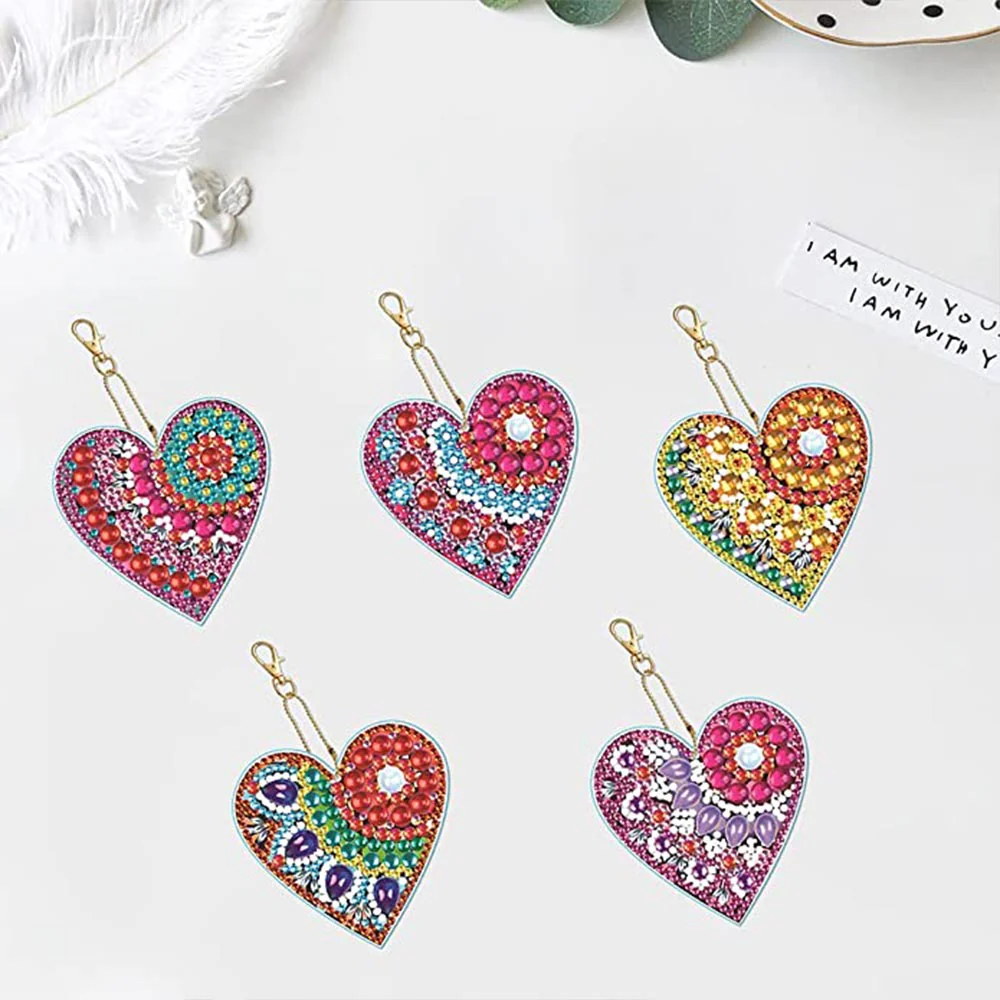 Diamond Painting Heart Pendant 5 Piece Set 4 - Image 4
