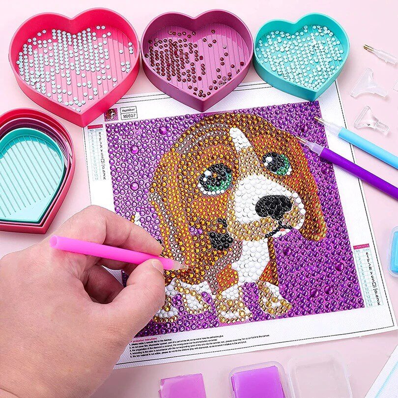Diamond Painting heart-shaped organizational tray accessory - Image 2