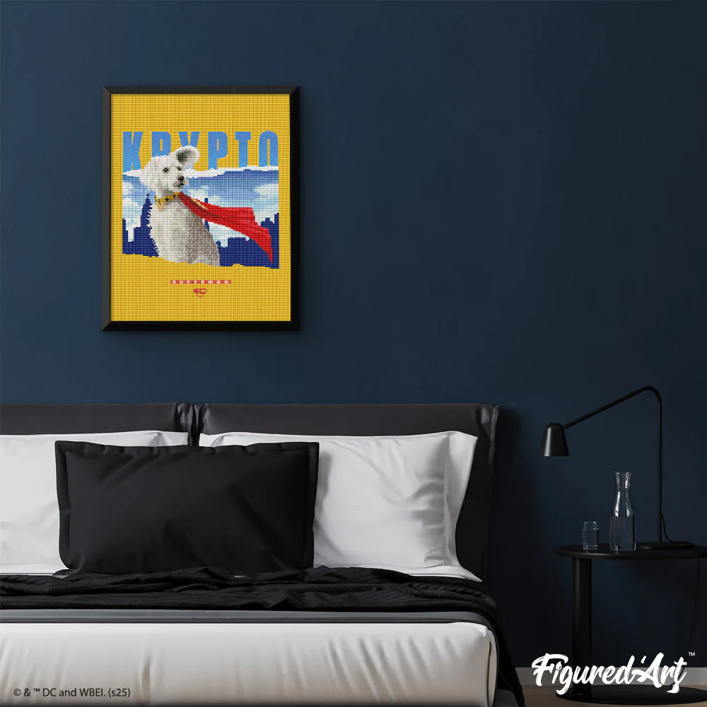 Diamond Painting - Krypto with Skyline - Image 3