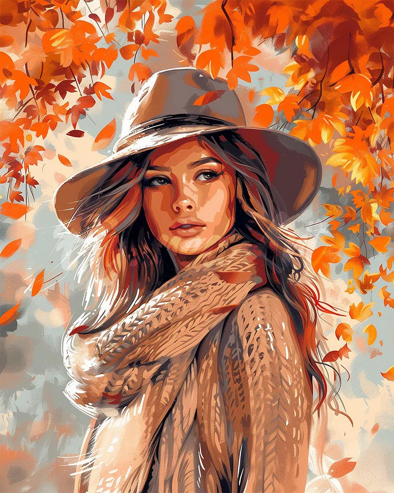 Diamond Painting - Lady of Autumn Winds