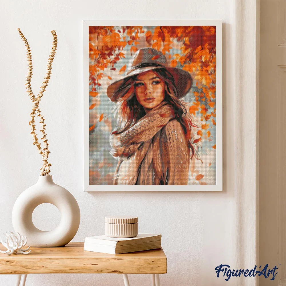 Diamond Painting - Lady of Autumn Winds canvas already framed - Image 2