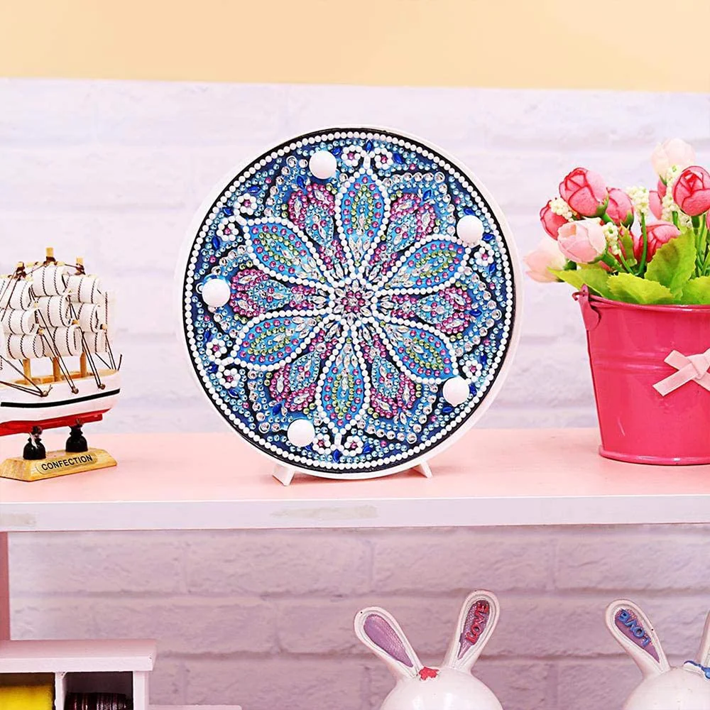 Diamond Painting LED Lamp Mandala Flower - Image 2