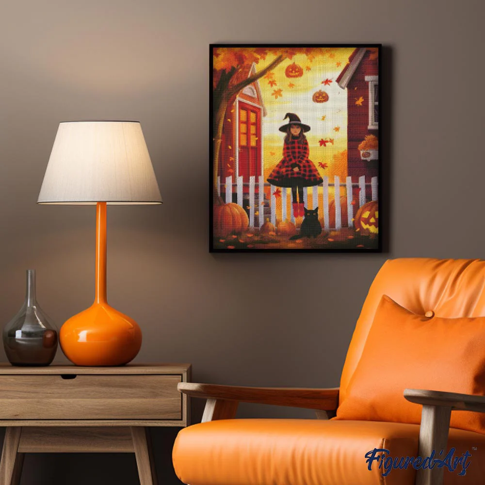 Diamond Painting - Little Witch and Her Black Cat - Image 2