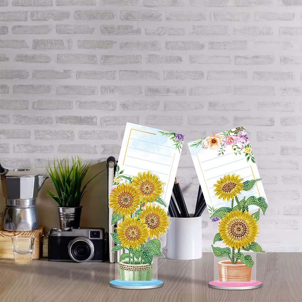 Diamond Painting Note Holder Sunflowers 2 Piece Set - Image 5