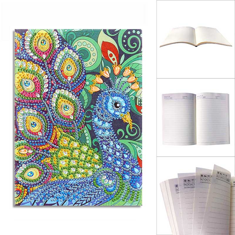 Diamond Painting Notebook Peacock - Image 2