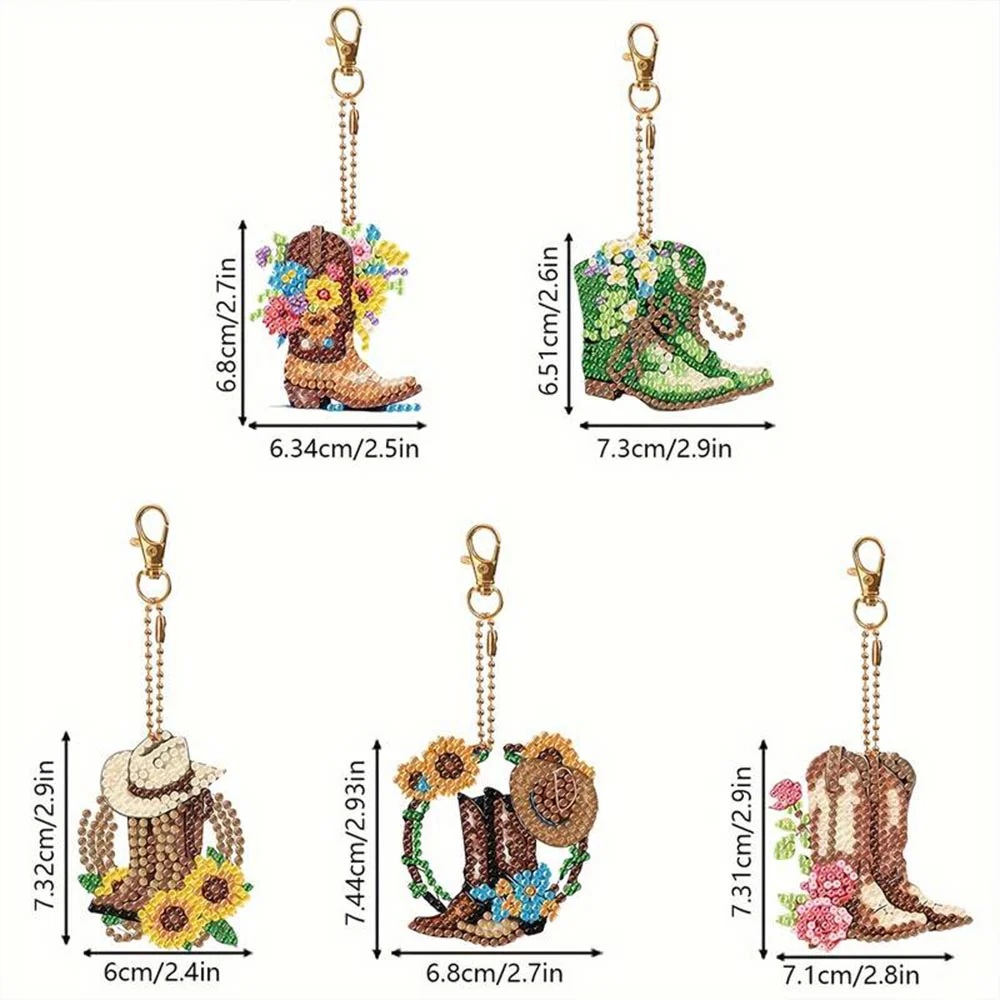 Diamond Painting Pendant Boot 5 Piece Set - Image 3