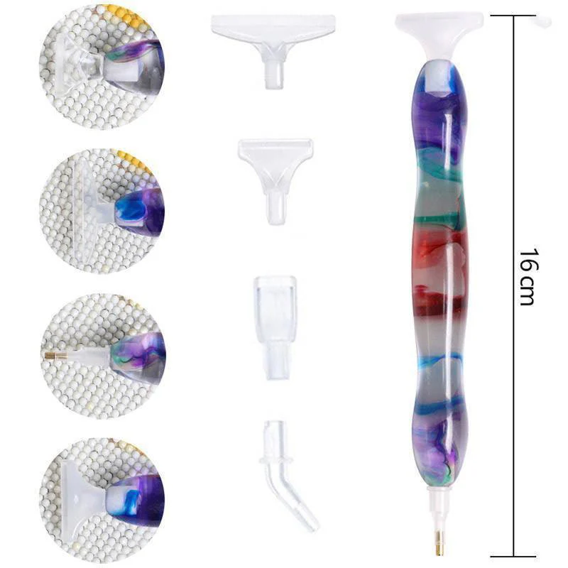 Diamond Painting Premium Ergonomic Pen Purple/Red Accessory - Image 3
