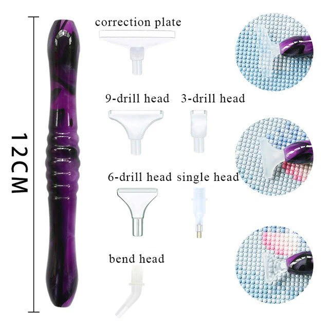 Diamond Painting Premium Pen Dark Purple 5 Variations - Image 2