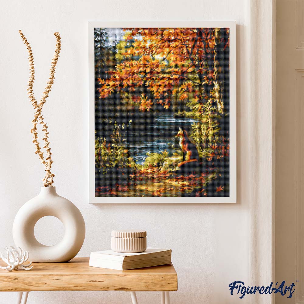 Diamond Painting - Red Fox by River - Image 2