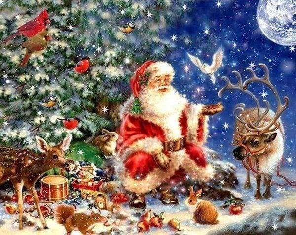 Diamond Painting - Santa and Animals