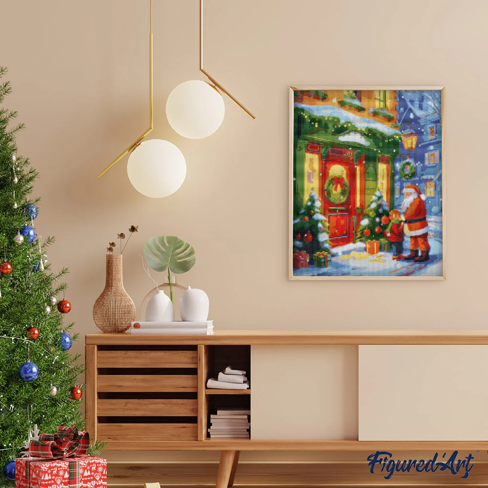 Diamond Painting - Santa's Greeting canvas already framed - Image 2