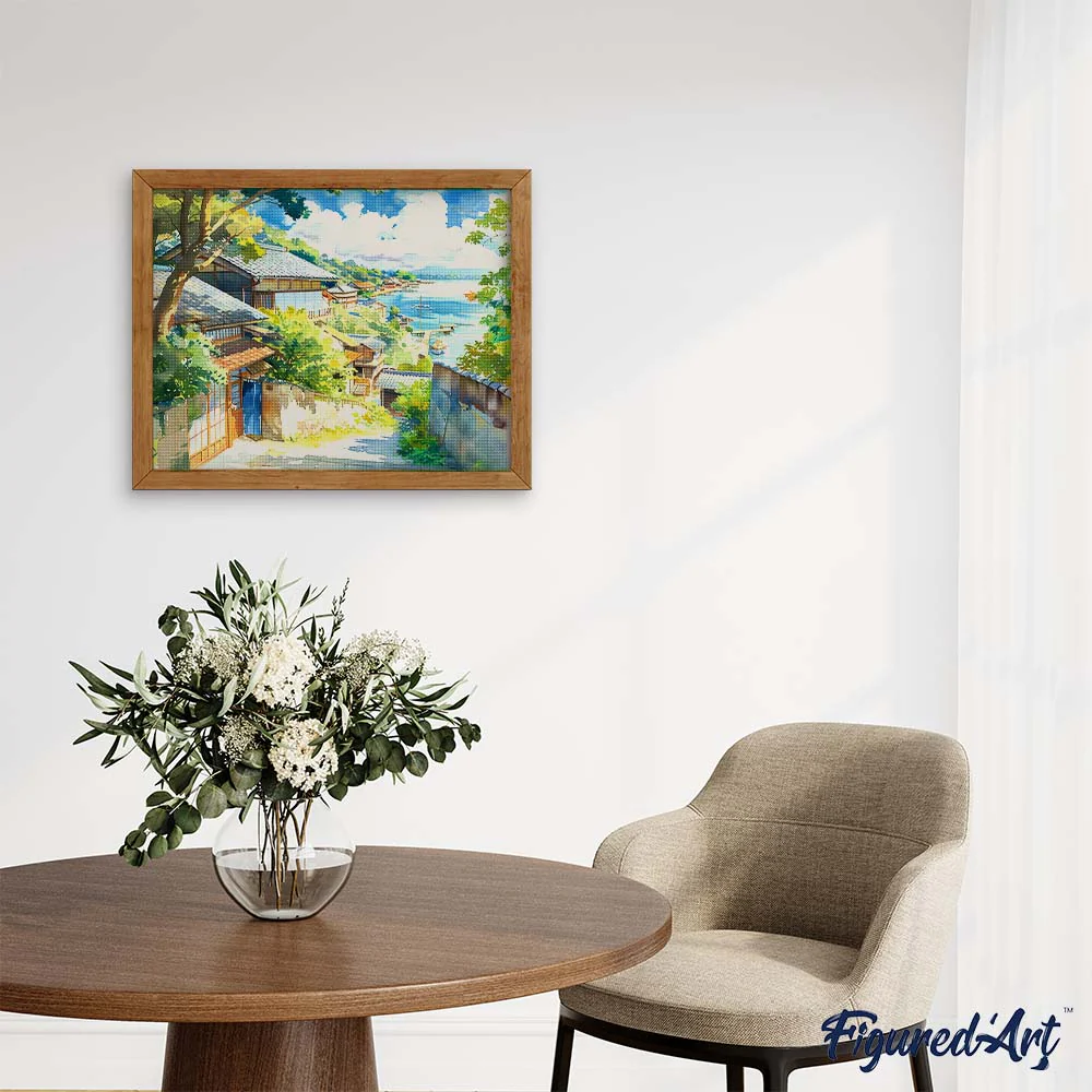 Diamond Painting - Seaside Village in Japan - Image 2