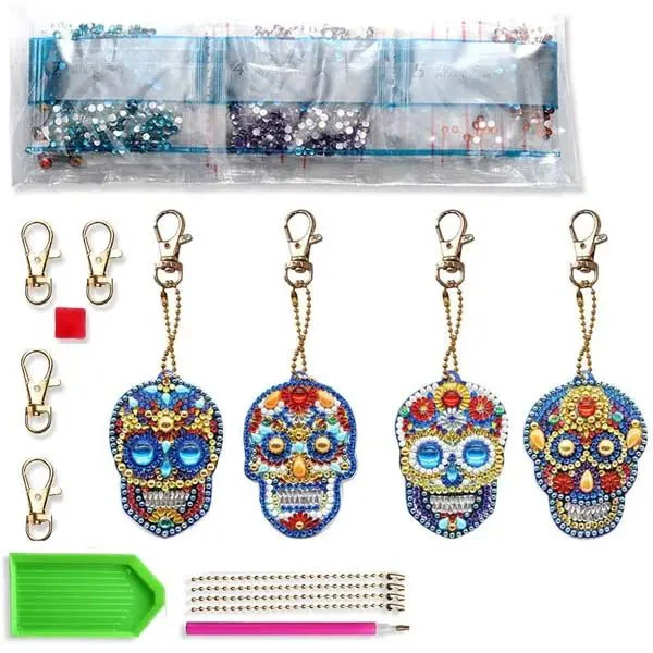 Diamond Painting Skull Pendant 4 Piece Set - Image 6