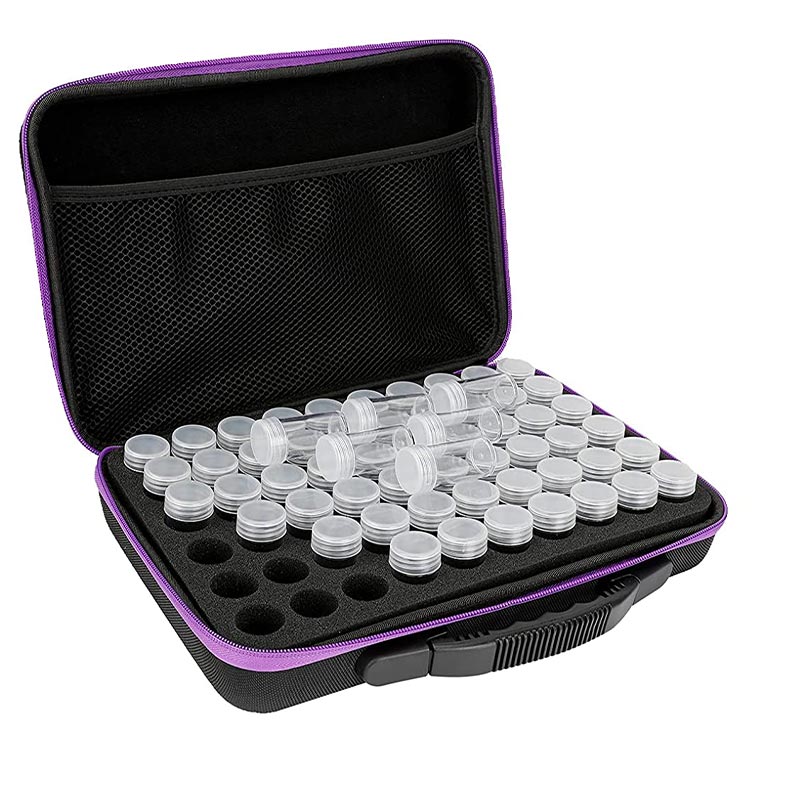 Diamond Painting storage case in purple with 60 compartments + accessories - Image 4