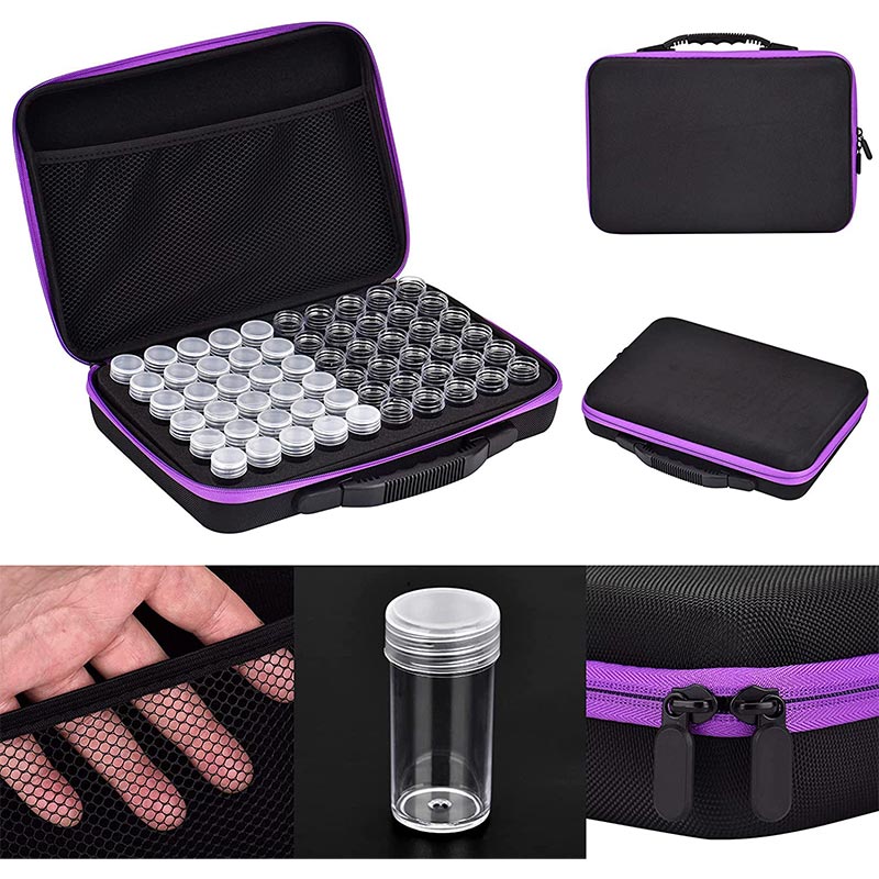 Diamond Painting Storage Case Purple with 60 Compartments + Accessories - Image 7