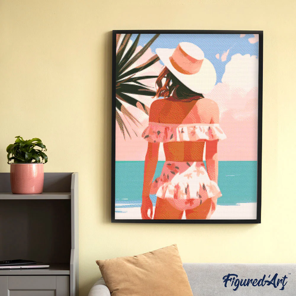 Diamond Painting - Summer Beauty 40x50cm canvas already framed - Image 2