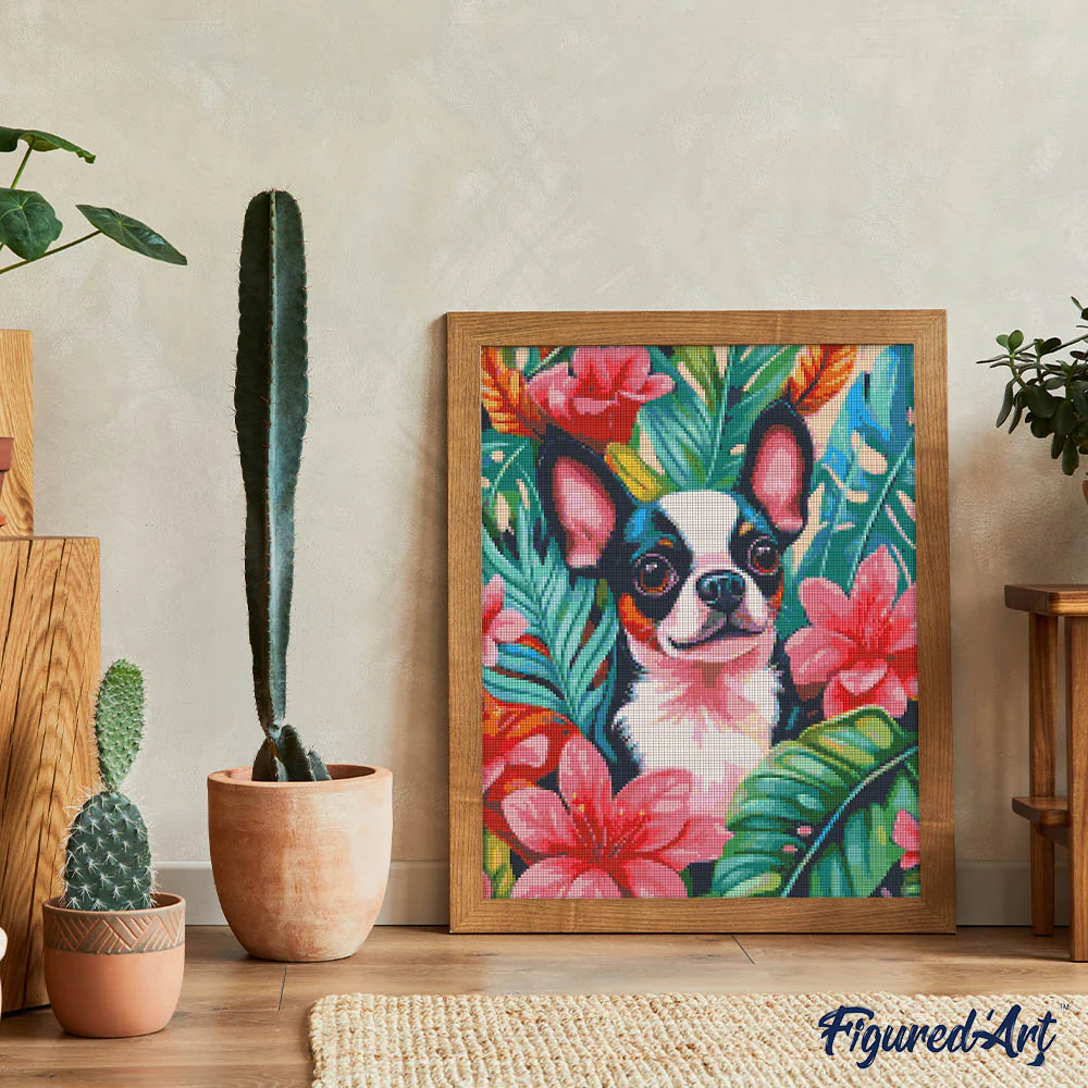 Diamond Painting - Tropical Pup - Image 2