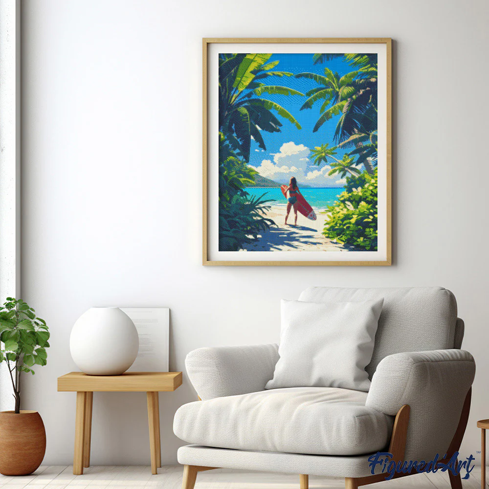 Diamond Painting - Tropical Surfing Paradise - Image 2