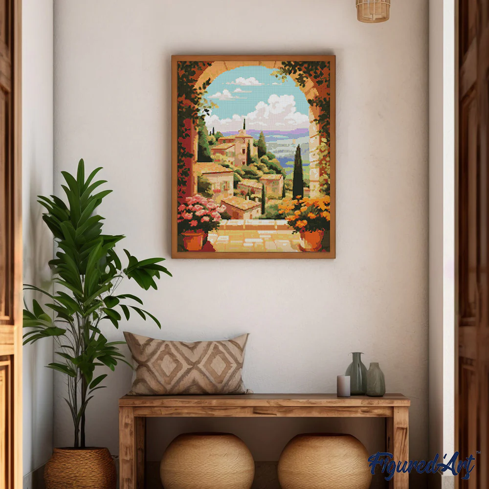 Diamond Painting - Tuscany in Bloom canvas already framed - Image 2