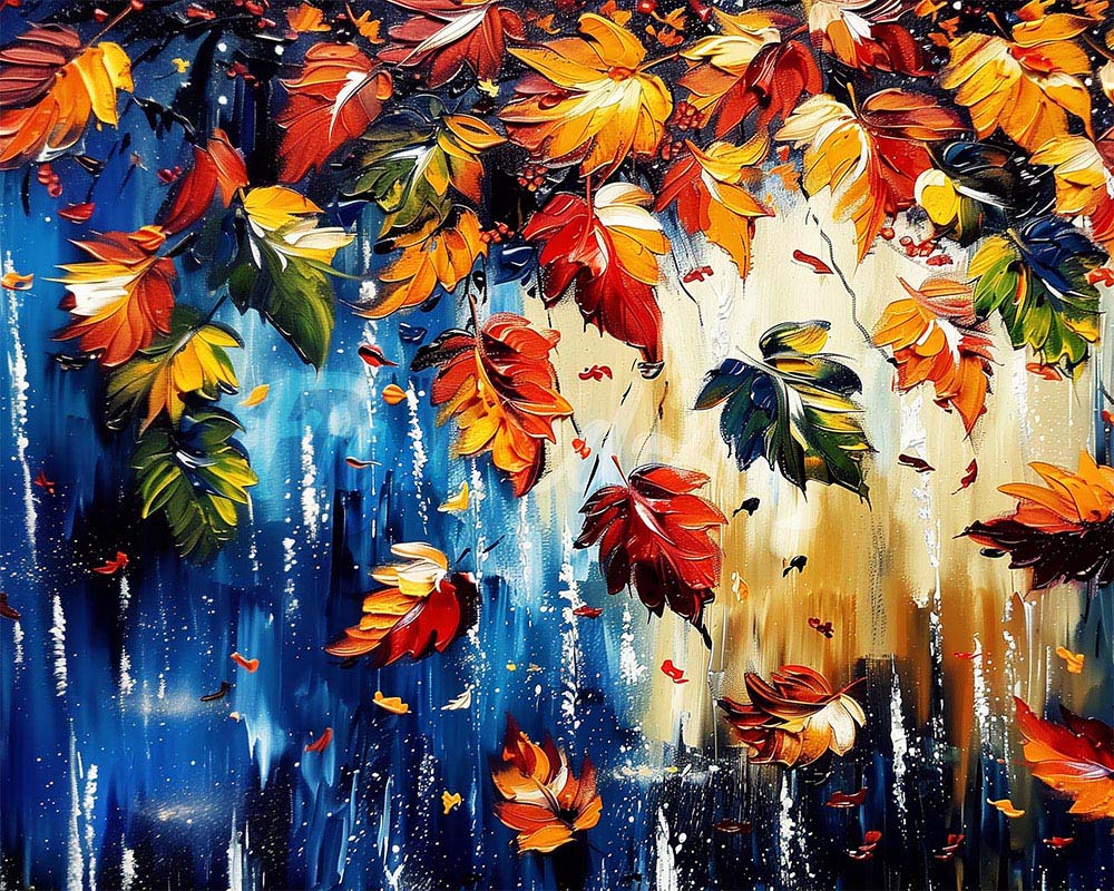 Diamond Painting - Vibrant Autumn Leaves