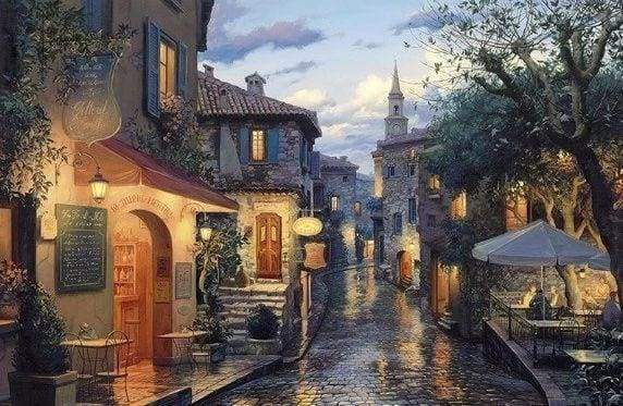 Diamond Painting - Village after the Rain